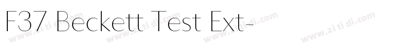 F37 Beckett Test Ext字体转换